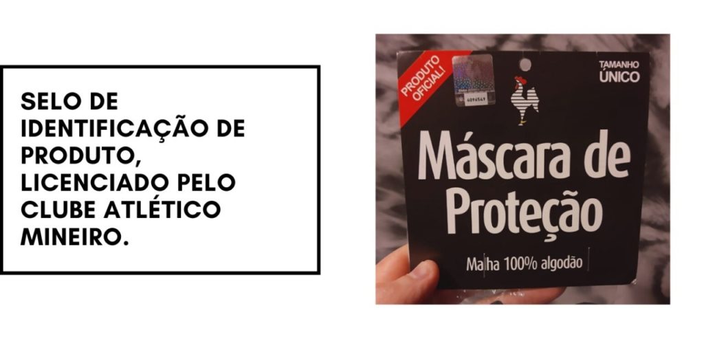 Máscara de proteção do Atlético